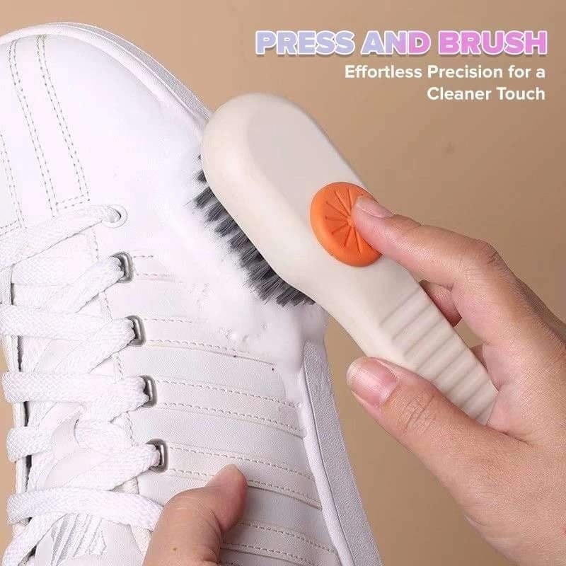 Multifunctional Shoe Brush with Liquid Box,Soap Dispensing Cleaning Brush